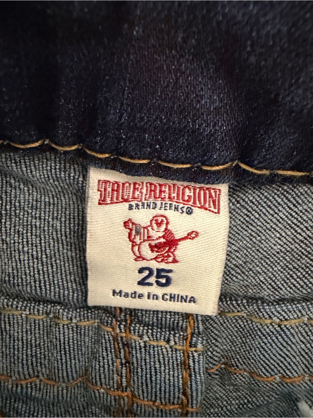 True Religion Dark Blue Denim Frayed Cutoff Shorts NWOT - Picture 6 of 7